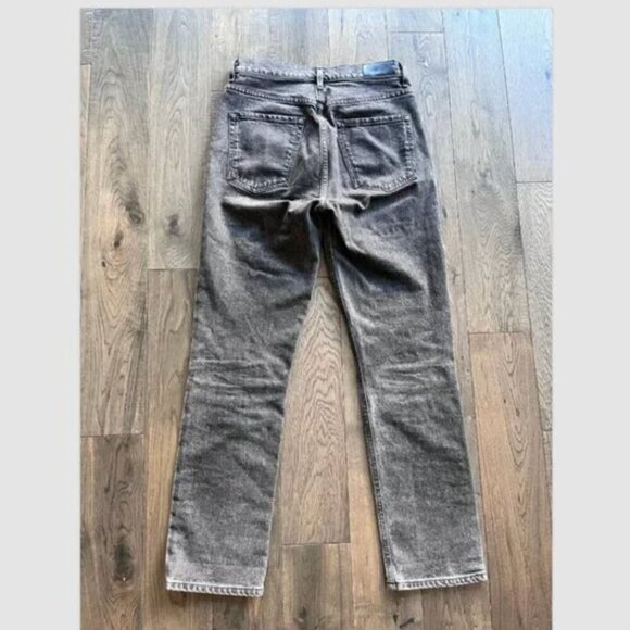 Goldsign High Rise Button Fly Jeans Size 26 Charcoal Straight Leg Anthropologie - Picture 8 of 11